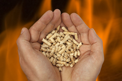 Pellet Sackware und Holzbrikett fr wohlige Wrme